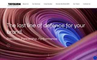 Tayburn homepage website preview