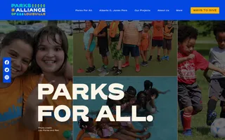 Parks Alliance of Louisville homepage website preview