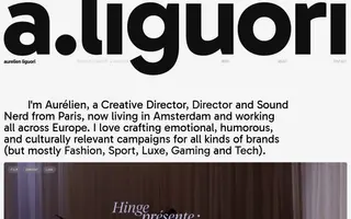 Aurelien Liguori homepage website preview
