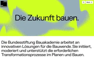 Bundesstiftung Bauakademie homepage website preview