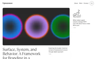 Upstatement homepage website preview