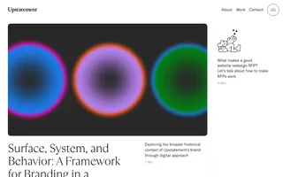 Upstatement homepage website preview
