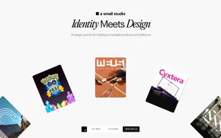 A Small Studio homepage website preview