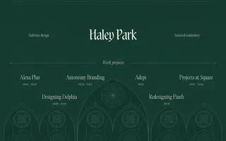 Haley Park homepage website preview
