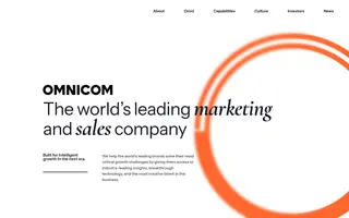 Omnicom homepage website preview