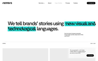 Riotters homepage website preview