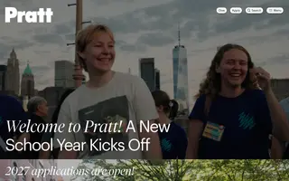 Pratt Institute homepage website preview
