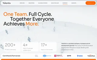Yalantis homepage website preview