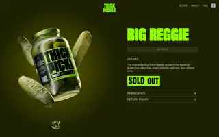 Thick Pickle homepage website preview