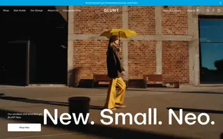 Blunt Umbrellas homepage website preview