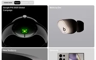 Yannik Wenk homepage website preview