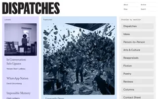 Dispatches homepage website preview