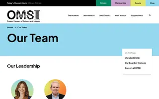 OMSI homepage website preview
