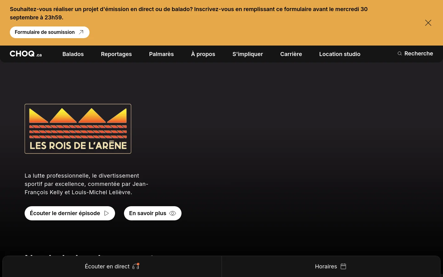 CHOQ homepage desktop website screenshot
