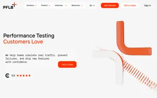 PFLB homepage website preview