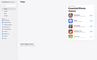 App Store homepage website preview