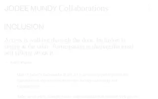 Jodee Mundy Collaborations homepage website preview