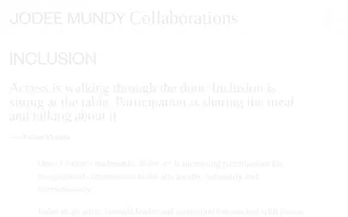 Jodee Mundy Collaborations homepage website preview