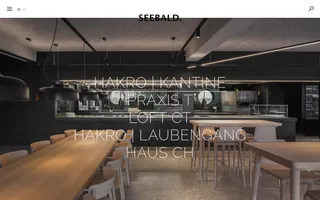 SEEBALD. homepage website preview
