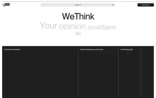 We Think homepage website preview