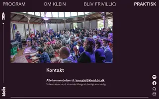 KLEIN homepage website preview