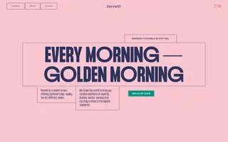 Bennett Tea homepage website preview