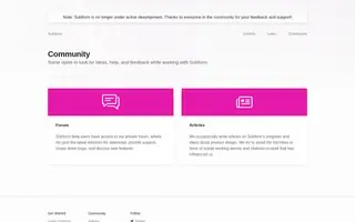 Subform homepage website preview