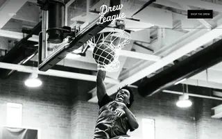 Drewleague homepage website preview
