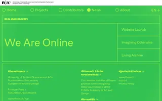 Imagine Otherwise homepage website preview