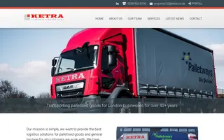 Ketra Logistics homepage website preview