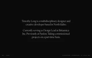 Timothy Long homepage website preview
