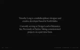 Timothy Long homepage website preview