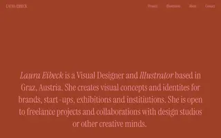 Laura Eibeck homepage website preview