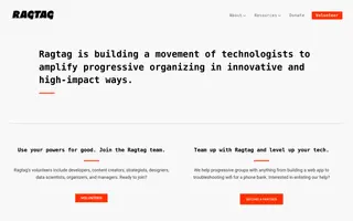 Ragtag homepage website preview