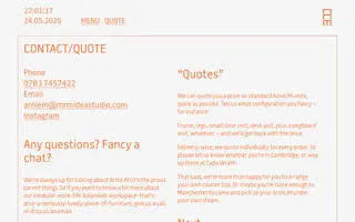 Arnie.M homepage website preview