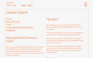 Arnie.M homepage website preview