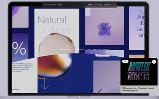 Tux Creative House homepage website preview
