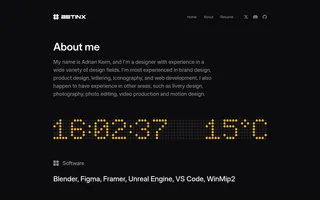 Aetinx homepage website preview