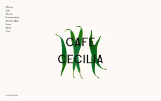 Café Cecilia homepage website preview