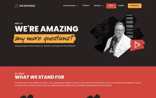 The Distance homepage website preview