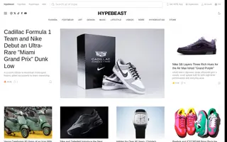 Hypebeast homepage website preview