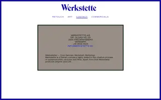 Werkstette homepage website preview