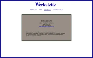 Werkstette homepage website preview