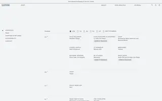 LESSE homepage website preview