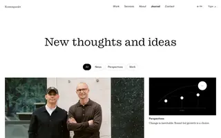 Kontrapunkt homepage website preview