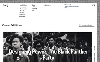 Tang Teaching Museum homepage website preview