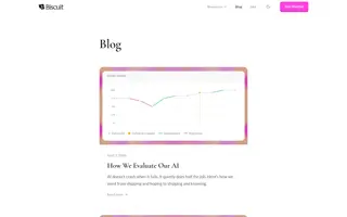 Biscuit homepage website preview