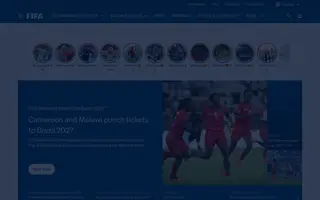 FIFA homepage website preview