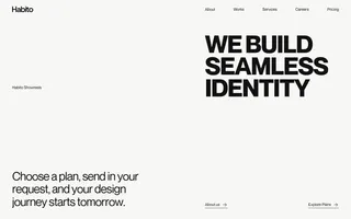 Habito homepage website preview