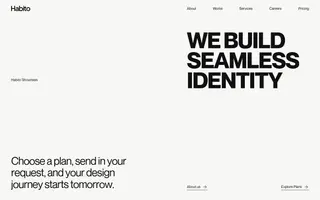 Habito homepage website preview